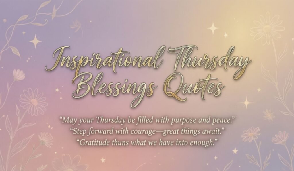 Inspirational Thursday Blessings Quotes