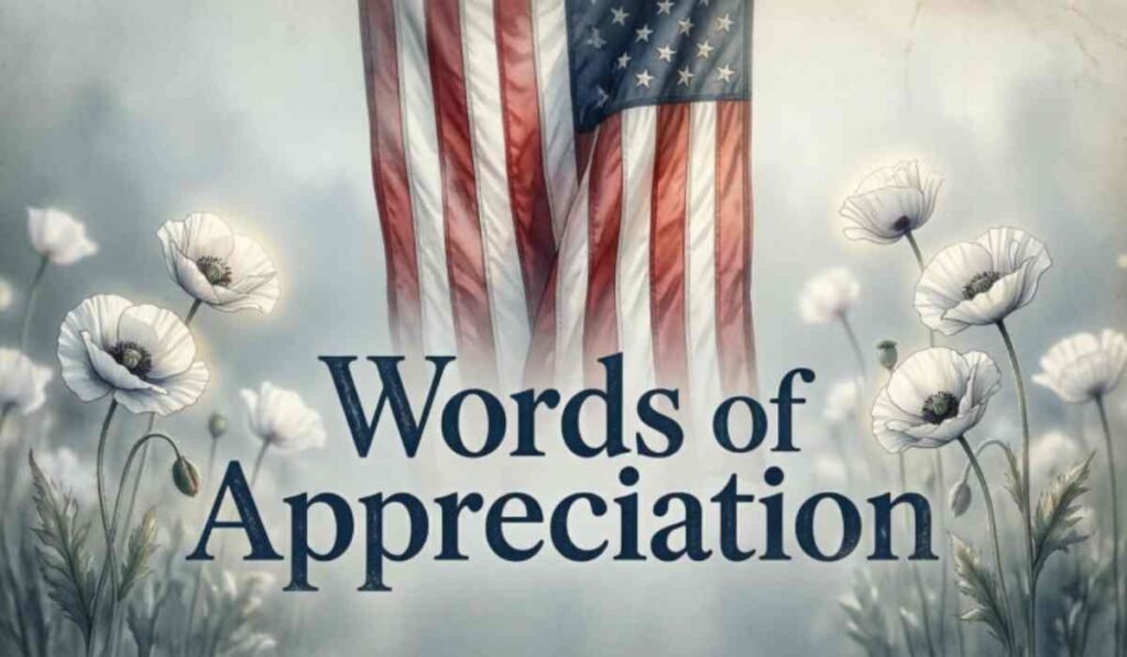 Memorial Day Words of Appreciation