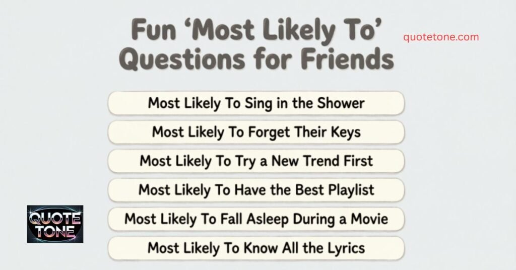 Fun “Most Likely To” Questions for Friends