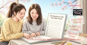 Story 20 Questions Ask Best Friend Become Closer Relationships(From Best Friends to New Girl Friends)