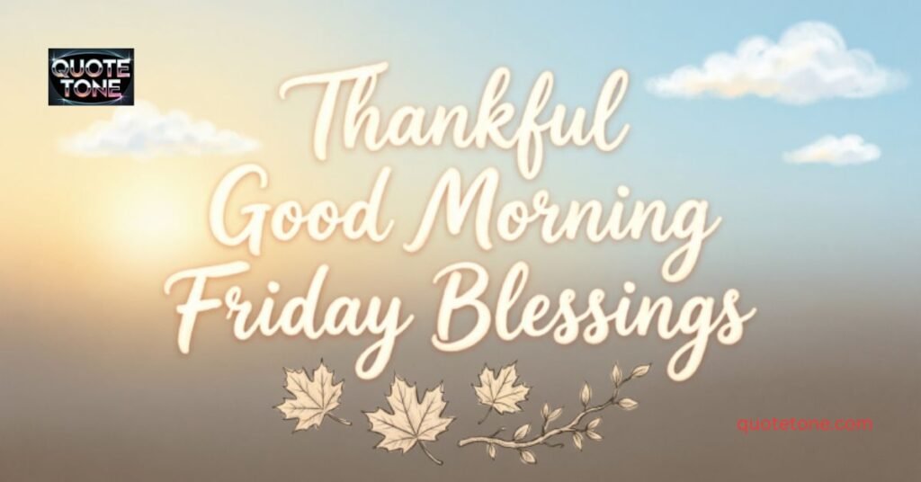 Thankful Good Morning Friday Blessings